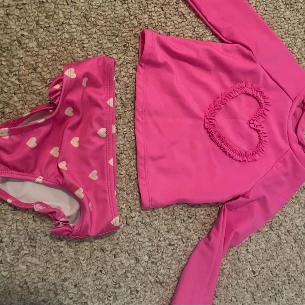Tommy Bahama Kids Swim One Piece - Pink, Blue, Floral - Picture 3 of 5